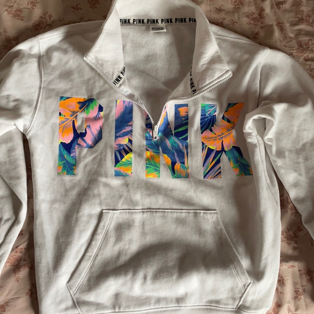 PINK 1/2 zip sweatshirt